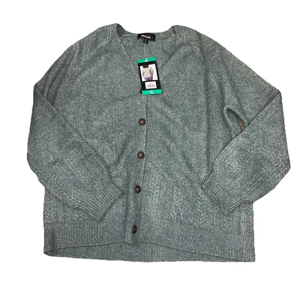 Briggs New York Sweaters - Briggs Ladies' Cardigan, Green, XL
